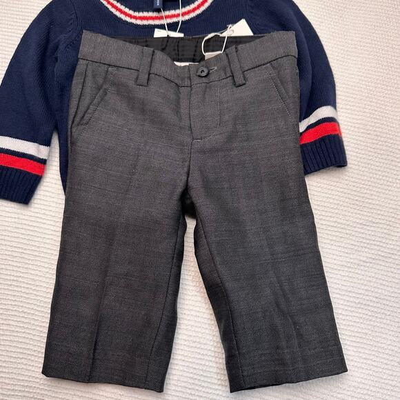 Janie & Jack dressy bulldog set 3-6 months - Picture 6 of 9